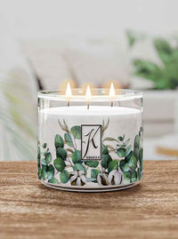 Eucalyptus & Cotton 3-Wick Candle - Kringle Candle Company