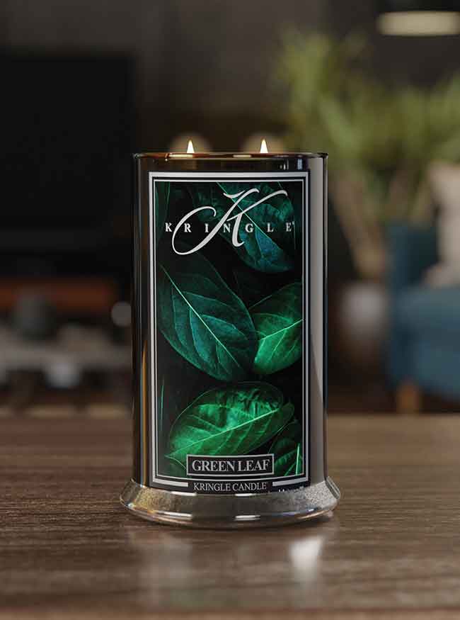 Green Leaf Large 2-wick - Kringle Candle Company