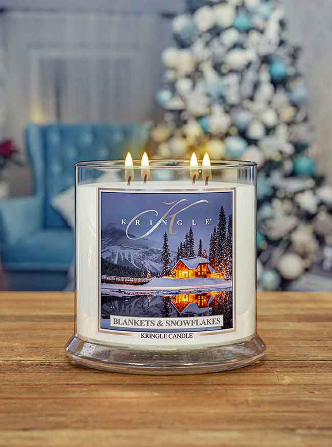 Blankets & Snowflakes  | Large 4-wick