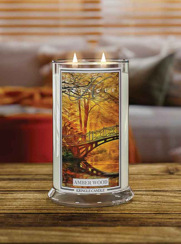 Amber Wood  Large 2-wick - Kringle Candle Company