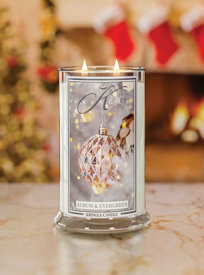 Aurum & Evergreen  Large 2-wick - Kringle Candle Company