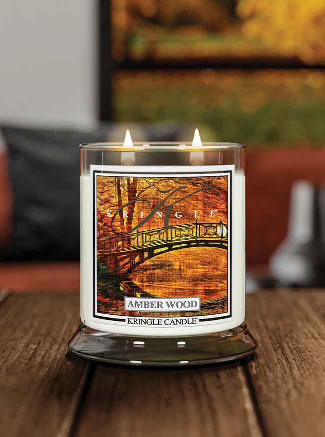 Amber Wood Medium 2-wick - Kringle Candle Company