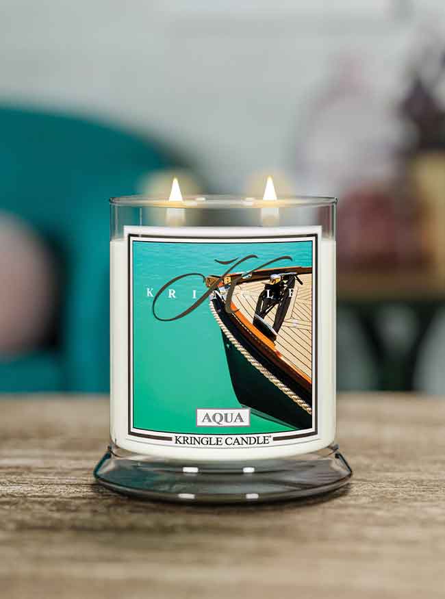 Aqua Medium 2-wick - Kringle Candle Company