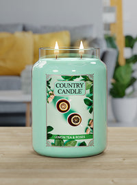 Lemon Tea & Roses Large Jar Candle - Kringle Candle Company