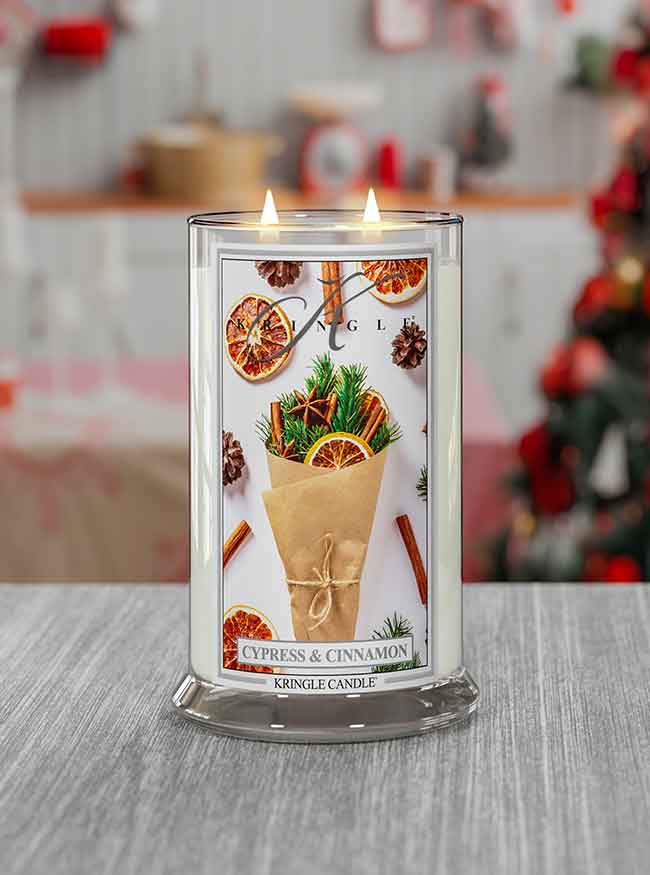 Cypress & Cinnamon Large 2-Wick - Kringle Candle Company