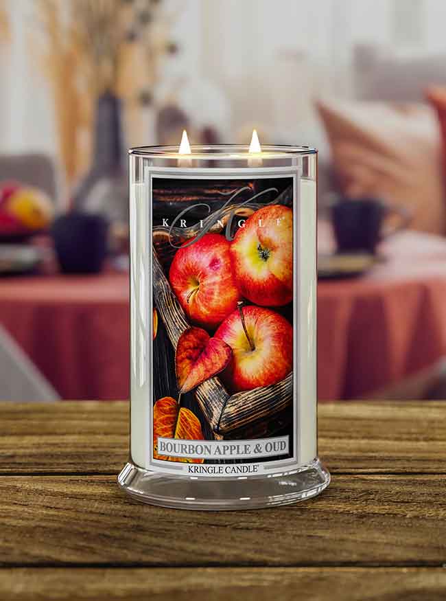 Bourbon Apple & Oud Large 2-Wick - Kringle Candle Company