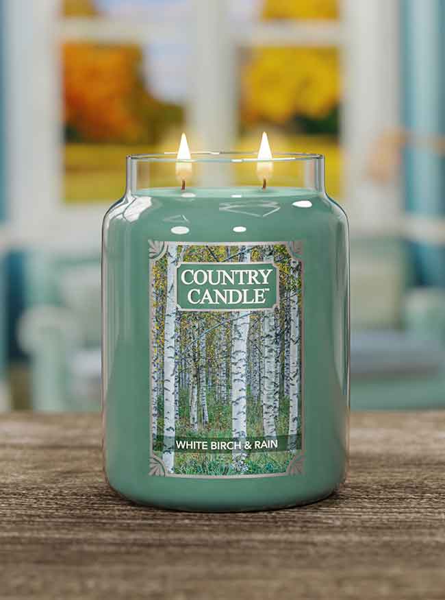 White Birch & Rain Large 2-wick - Kringle Candle Company