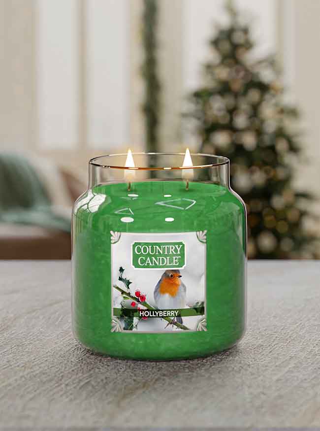 Hollyberry Medium 2-wick - Kringle Candle Company