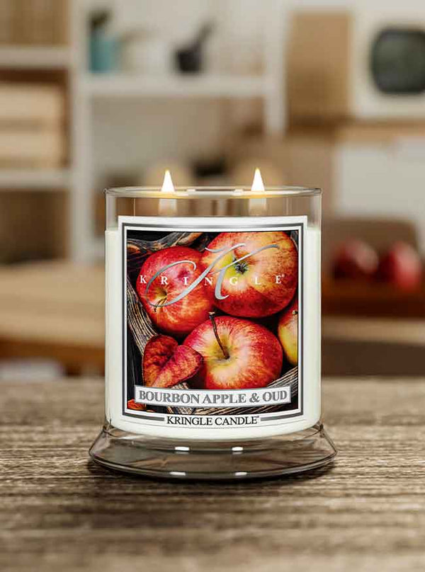 Bourbon Apple & Oud Medium 2-Wick - Kringle Candle Company