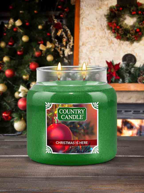 Christmas is Here Medium 2-wick - Kringle Candle Company