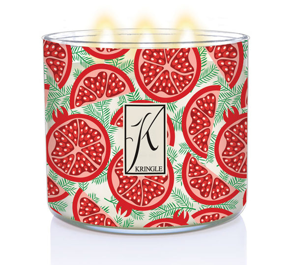 Pomegranate & Fir 3-Wick Candle - Kringle Candle Company