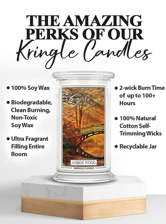 Amber Wood  Large 2-wick - Kringle Candle Company