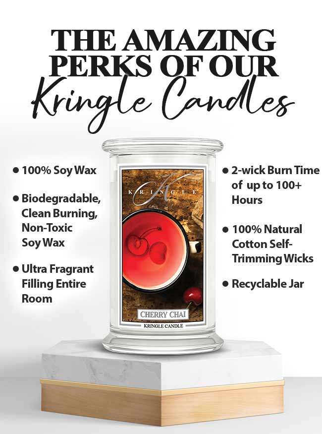 Cherry Chai  Large 2-wick - Kringle Candle Company