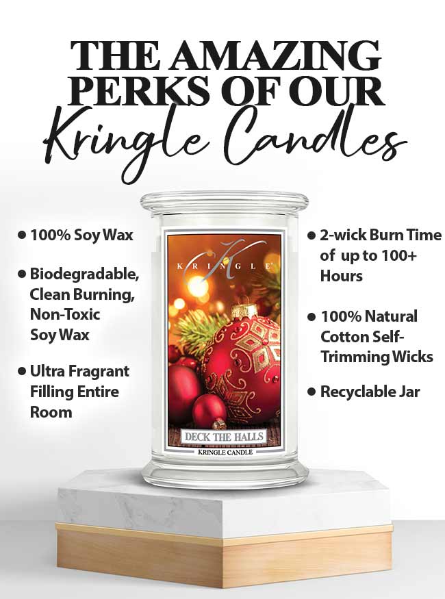 Deck the Halls Large 2-wick - Kringle Candle Company