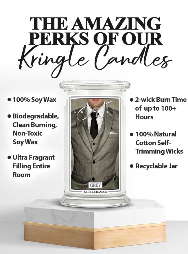 Grey Large 2-wick - Kringle Candle Company