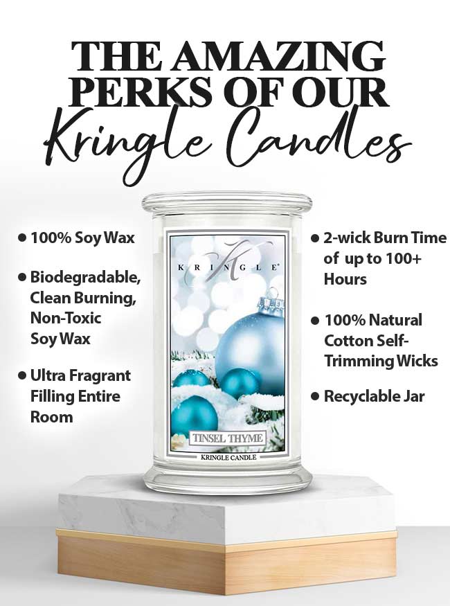 Tinsel Thyme Large 2-wick - Kringle Candle Company