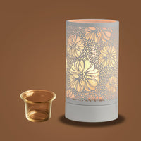 7" Touch Lamp Wax Warmer-White Flower - Kringle Candle Company