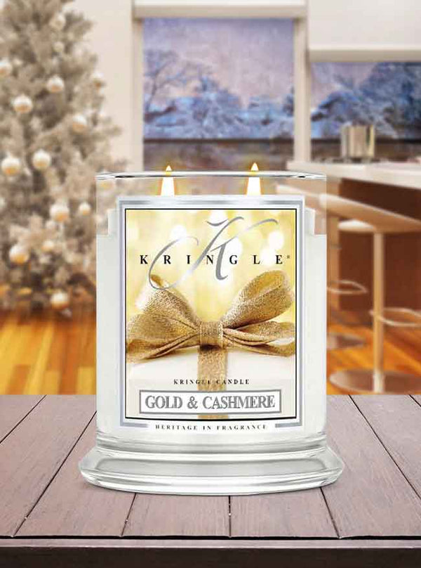 Gold & Cashmere Medium 2-wick - Kringle Candle Company